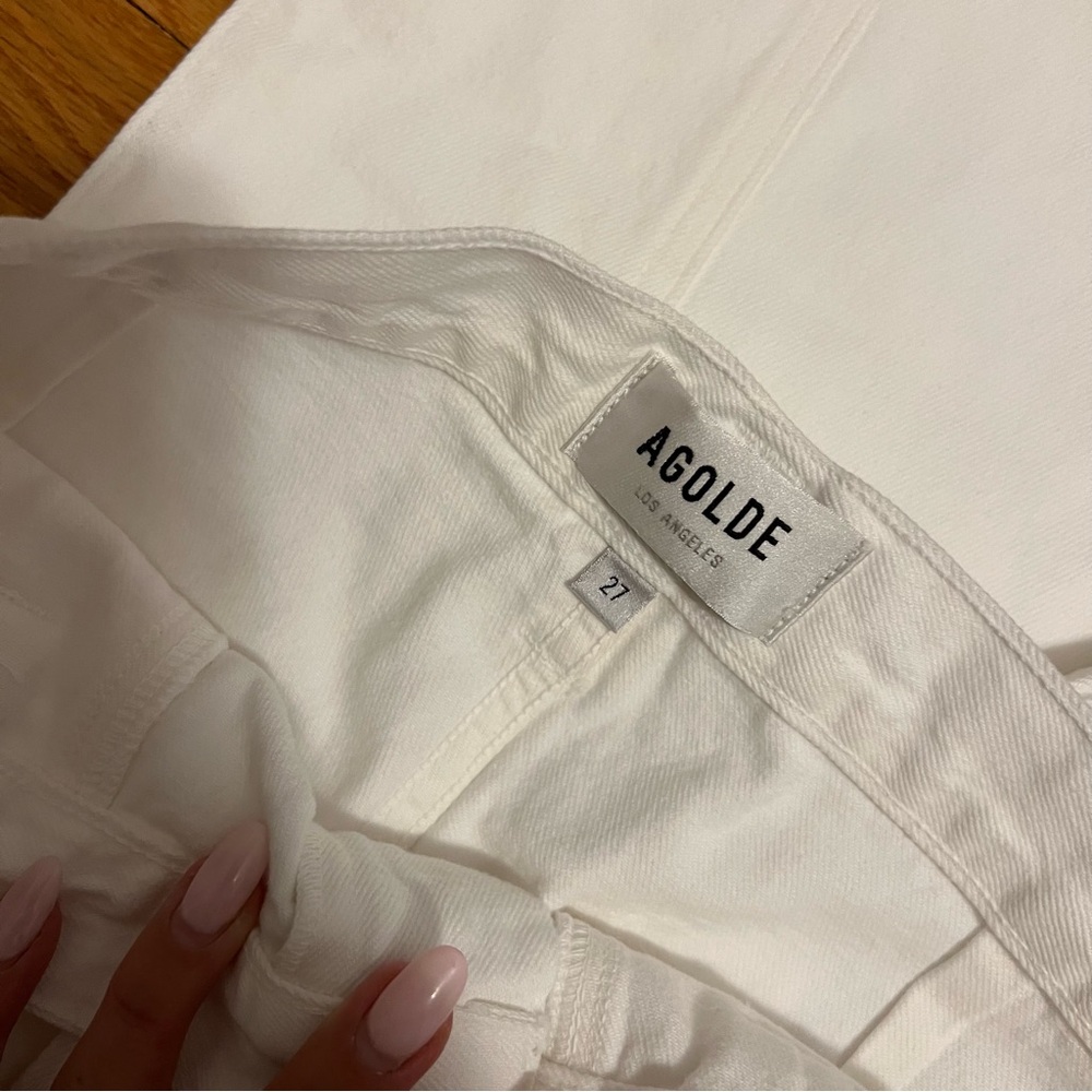 NEVER WORN AGOLDE FRASER PANT white